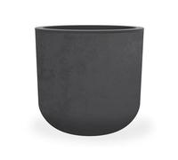 EDA - Vaso rotondo da 40 cm Basalt'Up 32,5 litri - Imitazione cemento - Singola parete - Area di ritenzione idrica - Ø 38,5 x H.36,8 cm - Grigio antracite