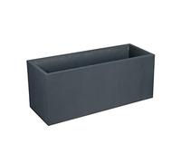 EDA VOLCANIA - Fioriera in plastica "stone decor", Grigio antracite, 99,5 x 39,5 x 43,5 cm