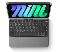 edaiser Custodia con tastiera girevole per Apple iPad mini 6a 7a generazione a17 Pro, tastiera Bluetooth compatta con trackpad retroilluminato RGB, progettata per bambini e studenti, custodia
