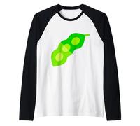 Edamame Soia Vegano Vegetariano Maglia con Maniche Raglan
