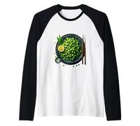 Edamame Soia Vegano Vegetariano Maglia con Maniche Raglan