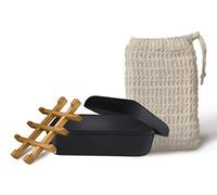 EDARTO® Portasapone sostenibile con scarico in fibra di bambù e amido di mais, sacchetti per sapone in 100% sisal naturale per esfoliare il corpo