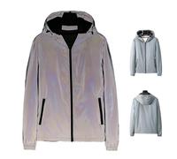 EDAT Chromashift Reflective Windbreaker, chromashift reflective windbreaker - daily wear, night runs, rides & color-shifting(L)