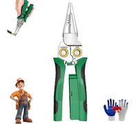 EDAT Springtek 8 in 1 Spellafili, 8 in 1 Spellafili, Twister Spellafili Multifunzionale, Pinza Spellafili for Taglio Elettrico e Tirare Fili(Green)