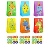 EDATOFLY 36 Pezzi Sacchetti Regalo di Carta, Sacchetti Carta Dinosauri, Sacchetti Caramelle Dinosauro, Sacchetti Regalo di Carta Dinosauro, per Feste di Compleann, Matrimonio