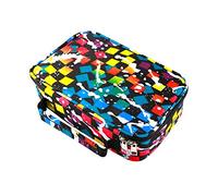 EDATOFLY 72 slots Astuccio Matite, Ampia Capacità Borsa per Cancelleria Porta Penne Tasca Custodia Organizzatore Borsa Cancelleria per Teenager, Studenti e Artisti (Piazza)