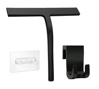 EDATOFLY Tergicristallo per Doccia, Tergivetro da Bagno Spatole Lava Doccia Tergidoccia Loano Lavavetri Spazzola Bagno per il Bagno e la Doccia (Nero)