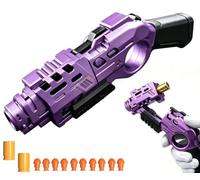 EDC Giocattolo Pistola Anti Stress Giocattolo, Decompressione Pull Bootable Soft Bullet Toy Gun + 10 Palle Morbide, Molteplici Modi Di Gioco (purple)