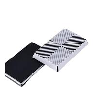 EDC Magnetic Cube Push Slider - Giocattolo di decompressione in metallo fai da te argento B
