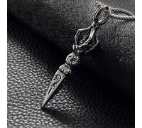 EDC Self Defensee Gear Titanium Collana in Acciaio Coltello Perline Pendente Paracord Outdoor Decorazioni fai da te Strumento di sicurezza personale all'aperto