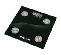 Edco Eindhoven B.V. Grundig - Bilancia pesapersone digitale con analisi del corpo, 180 kg, bilancia digitale con memoria per 12 persone, bilancia con display LCD e precisione di 100 g
