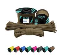 EdcX 2 mm Nylon Paracord 275 (15, 30, 50 and 100 m)- 100% Nylon rope, 3-Strand cord, Nylon cord 2 mm in Many Colours (Coyote Brown, 15 m)