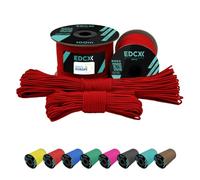 EdcX 2 mm Nylon Paracord 275 (50 e 100 m) - 100% corda in Nylon, cavo a 3 fili, cavo in Nylon 2 mm in molti colori (Red, 100 m)