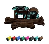 EdcX 2 mm Nylon Paracord 275 (50 e 100 m) - 100% Corda in Nylon, Cavo a 3 Fili, Cavo in Nylon 2 mm in Molti Colori (Chocolate, 50 m)