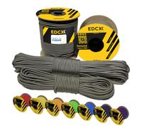 EdcX 3 mm Nylon Paracord 425 (15, 30, 50 and 100m) - 3 mm Type II, 100% Nylon Rope, 3 Strand Rope, 3 mm Nylon Rope in Many Colors (Dark Gray, 50 m)