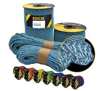 EdcX 4 mm Reflective Paracord 550 (15, 30, 50 m) - Resistente allo Strappo, Realizzato in 100% Nylon, 4 mm Tipo III, con 7 Fili, in Molti Colori