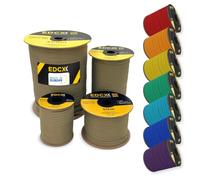 EdcX 4mm Nylon Paracord 550 30m (100 Piedi) - Tipo III, Corda 100% Nylon, Corda 7 Fili, Corda Nylon 4mm in Tinta Unita (Light Khaki, 30 m)
