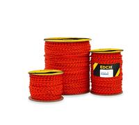 EdcX Filo da muratore ⌀1,7 mm | 50m, 100m e 300m | Nylon | Brick Line, Mason Line Level per Edilizia, Giardinaggio, Bricolage | Resistente agli strappi, resistente alle intemperie (Orange+Black, 50 m)
