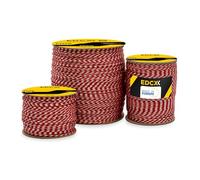 EdcX Filo da muratore ⌀1,7 mm | 50m, 100m e 300m | Nylon | Brick Line, Mason Line Level per Edilizia, Giardinaggio, Bricolage | Resistente agli strappi, resistente alle intemperie (White+Red, 100 m)