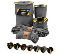 EdcX Paracord 4mm, 20+ Colori Militari (15m, 30m, 50m, 100m, 300m) | Ideale per Campeggio, Sopravvivenza, attività all'aperto | Corda 100% Nylon 4 mm | Corda Tattica 550 Tipo III (Diamond Camo, 15 m)