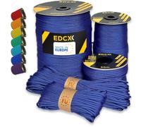 EdcX Paracord 4mm, 35+ Colori Solidi (10m, 15m, 30m, 50m, 100m, 300m) | Ideale per Campeggio, Sopravvivenza, attività all'aperto | Corda 100% Nylon 4 mm| Corda Tattica 550 Tipo III (Royal Blue, 30 m)