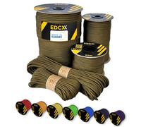 EdcX Paracord 4mm, 35+ Colori Solidi (10m, 15m, 30m, 50m, 100m, 300m) | Ideale per Campeggio, Sopravvivenza, attività all'aperto | Corda 100% Nylon 4 mm| Corda Tattica 550 Tipo III (Bronze, 300 m)