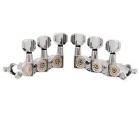 Eddaray Meccaniche per chitarra (3R + 3L) - rapporto di trasmissione 1:15 sigillate sintonizzatori set con manopola di ricambio esagonale (E-1001, cromato)