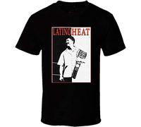 Eddi Guerrero Latino Heat Graphic Tee Shirt Mens Round Neck Short Sleeves T Shirt Casual Bottoming T-Shirt Black XXL