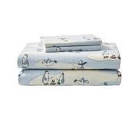 Eddie Bauer 196485 Skating Penguins Sheet Set, Blue Sky, Coppia