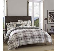 Eddie Bauer Alder, Set Copripiumino a Quadri, Grigio, Charcoal, Coppia