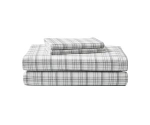 Eddie Bauer Beacon Hill di Lenzuola in Flanella, Gray, Completo