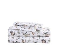 Eddie Bauer - Completo lenzuola completo, caldo e traspirante, in flanella di cotone con tasche profonde, spazzolato per una maggiore morbidezza,