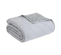 Eddie Bauer - Coperta doppia, biancheria da letto morbida e accogliente, decorazione per la casa trapuntata (classico grigio tinta unita, doppio)