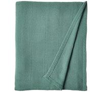 Eddie Bauer - Coperta king size, biancheria da letto in cotone leggero, lussuoso set di biancheria da letto (verde a spina di pesce, king size)