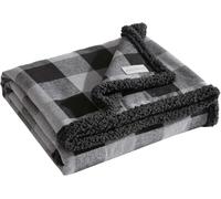 Eddie Bauer Coperta reversibile Sherpa da letto, motivo scozzese di bufalo, decorazione per la casa per tutte le stagioni, grigio/nero