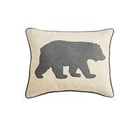 Eddie Bauer Cuscino per la casa con Chiusura a Cerniera, Decorazione Perfetta per la casa per Letto o Divano, 40,6 x 50,8 cm, in Twill Grigio Orso