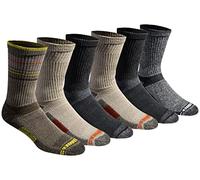 Eddie Bauer Dura Dri Moisture Control Crew Socks, 6 Or 12 Pairs Calzini, Oliva Assortita (6 Paia), L (Pacco da 6) Uomo
