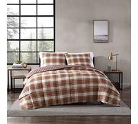 Eddie Bauer Edgewood Plaid Down Alternative Reversible Comforter Set, Red, King