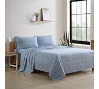 Eddie Bauer - Flanella Collection - Set di lenzuola in cotone, pre-ristretto e spazzolato per una maggiore morbidezza, comfort e comfort, matrimoniale, bosco di betulle