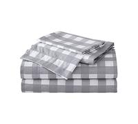 Eddie Bauer Home Sheets Set di biancheria da letto in percalle di cotone, croccante e fresco, elegante decorazione per la casa, King, Lakehouse Plaid