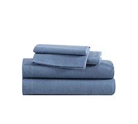 Eddie Bauer - King Sheets, Cotton Flannel Bedding Set, Brushed for Extra Softness, Cozy Home Decor (Blue, King)