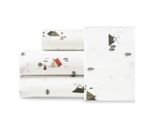 Eddie Bauer - Lenzuola doppie, percalle di cotone set di biancheria da letto, fresco e fresco decorazione per la casa (cascata Camping, Twin)