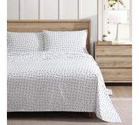 Eddie Bauer - Lenzuola doppie, set di biancheria da letto in percalle di cotone, fresco e traspirante, decorazione per la casa (Laurel Leaves, Twin)