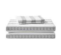 Eddie Bauer - Lenzuola intere, flanella di cotone, spazzolato per una maggiore morbidezza, accogliente decorazione per la casa (Snowflake Fair Isle, Full)