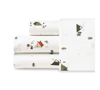 Eddie Bauer - Lenzuola per letto matrimoniale XL, set di biancheria da letto in percalle di cotone, decorazione per la casa fresca e fresca (cascata Camping, Twin XL)