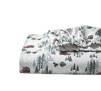 Eddie Bauer - Lenzuola Queen, flanella di cotone set di biancheria da letto, spazzolato per una maggiore morbidezza, accogliente decorazione per la casa (Tree Farm, Queen)
