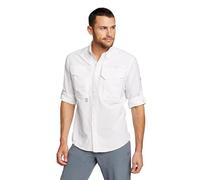 Eddie Bauer Men's Long-Sleeve King Salmon Shirt, White, XX-Large