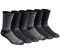 Eddie Bauer Men's Socks Dura Dri Moisture Control Crew-Calze Multipack Calzini, Nero Assortiti (6 Paia), L Uomo
