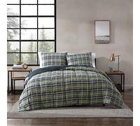 Eddie Bauer Rugged Plaid Comforter Set, Navy, Coppia