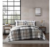 Eddie Bauer - Set copripiumino doppio scozzese, biancheria da letto reversibile, arredamento elegante e caldo per la casa (Normandy Grey Twin) Gr